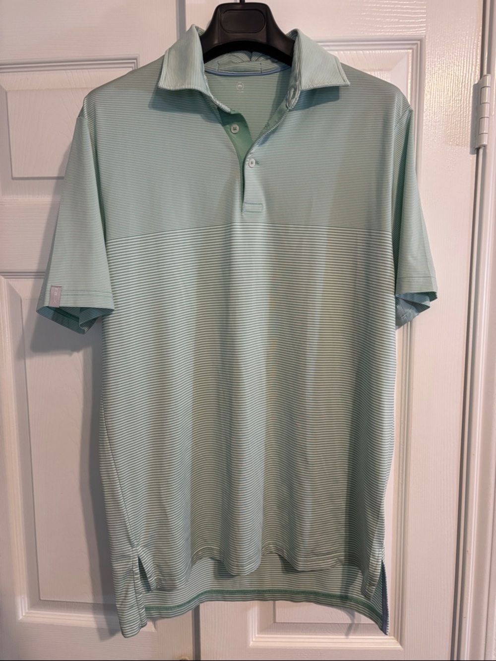 Polo by Ralph Lauren Light Mint Striped Polo Golf Shirt